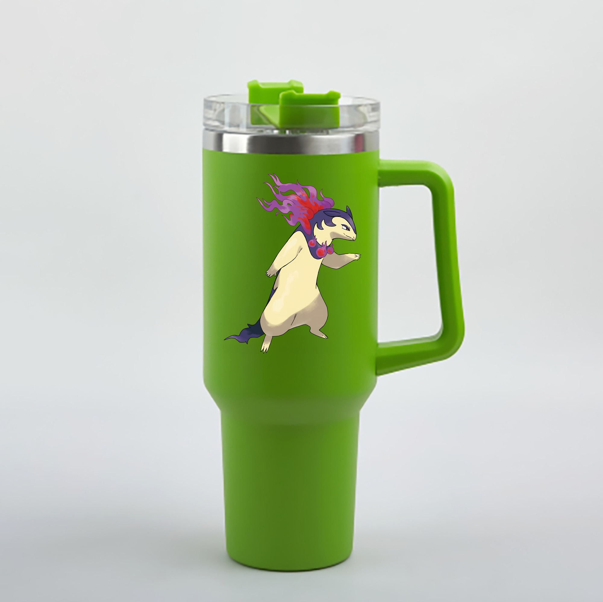 （画像用） ポケットモンスター Pokémon 1200mL車用タンブラー - クリスタルステッカー（プラスチックストロー付き）